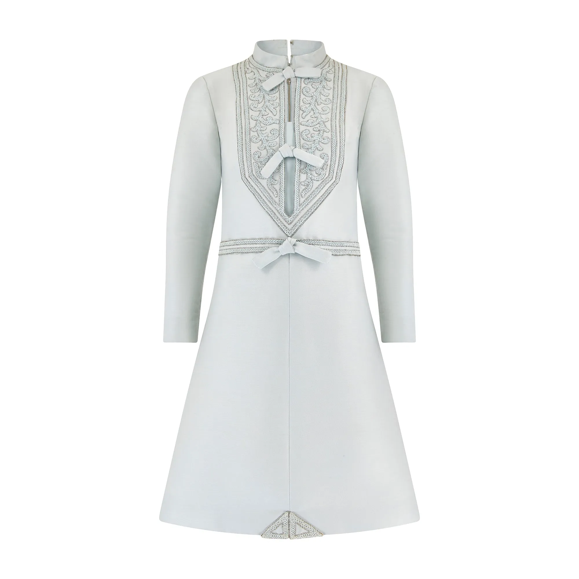 1960s Louis Feraud Pale Blue A-Line Mod Dress