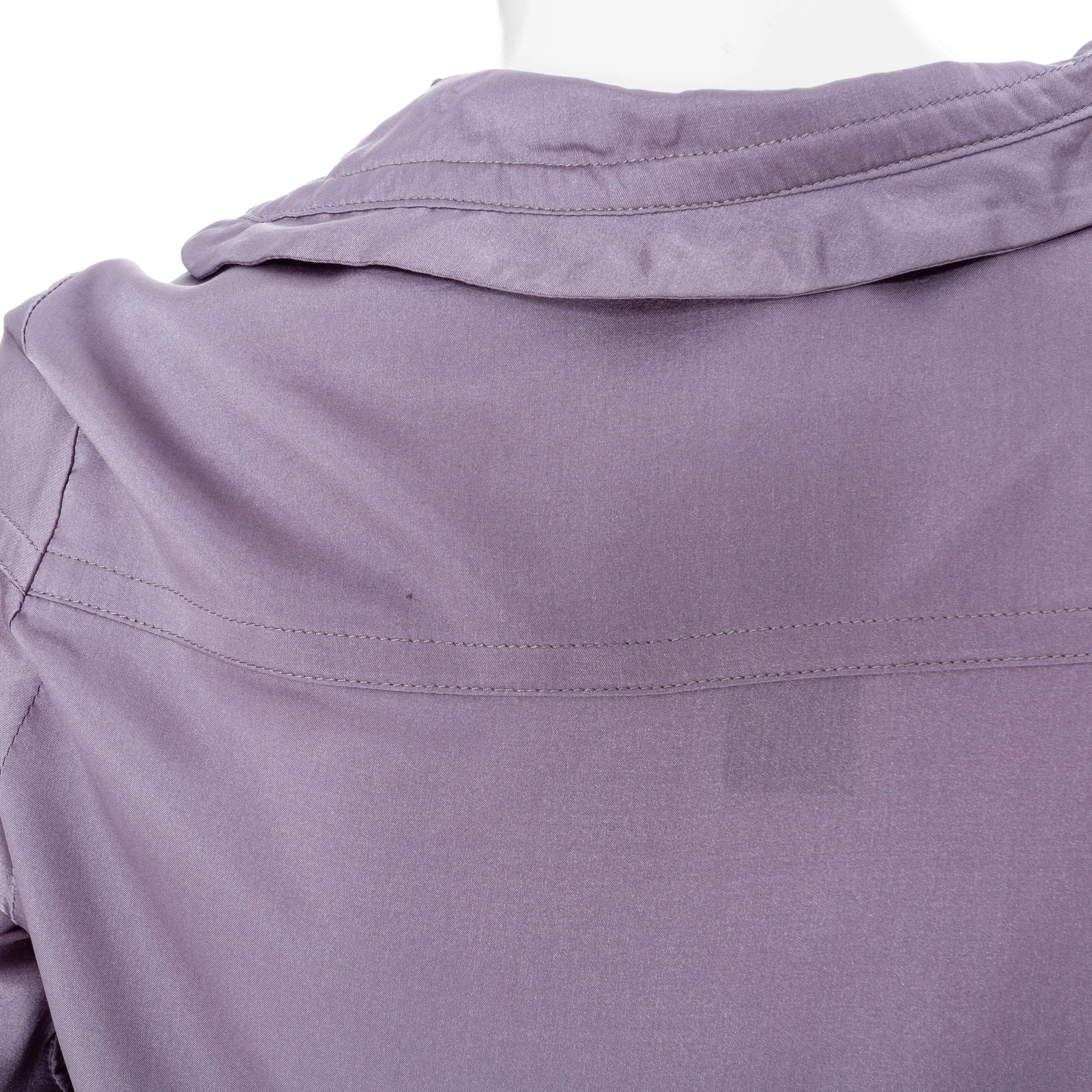 2005 Dusty Lavender Silk Bow-Neck Blouse