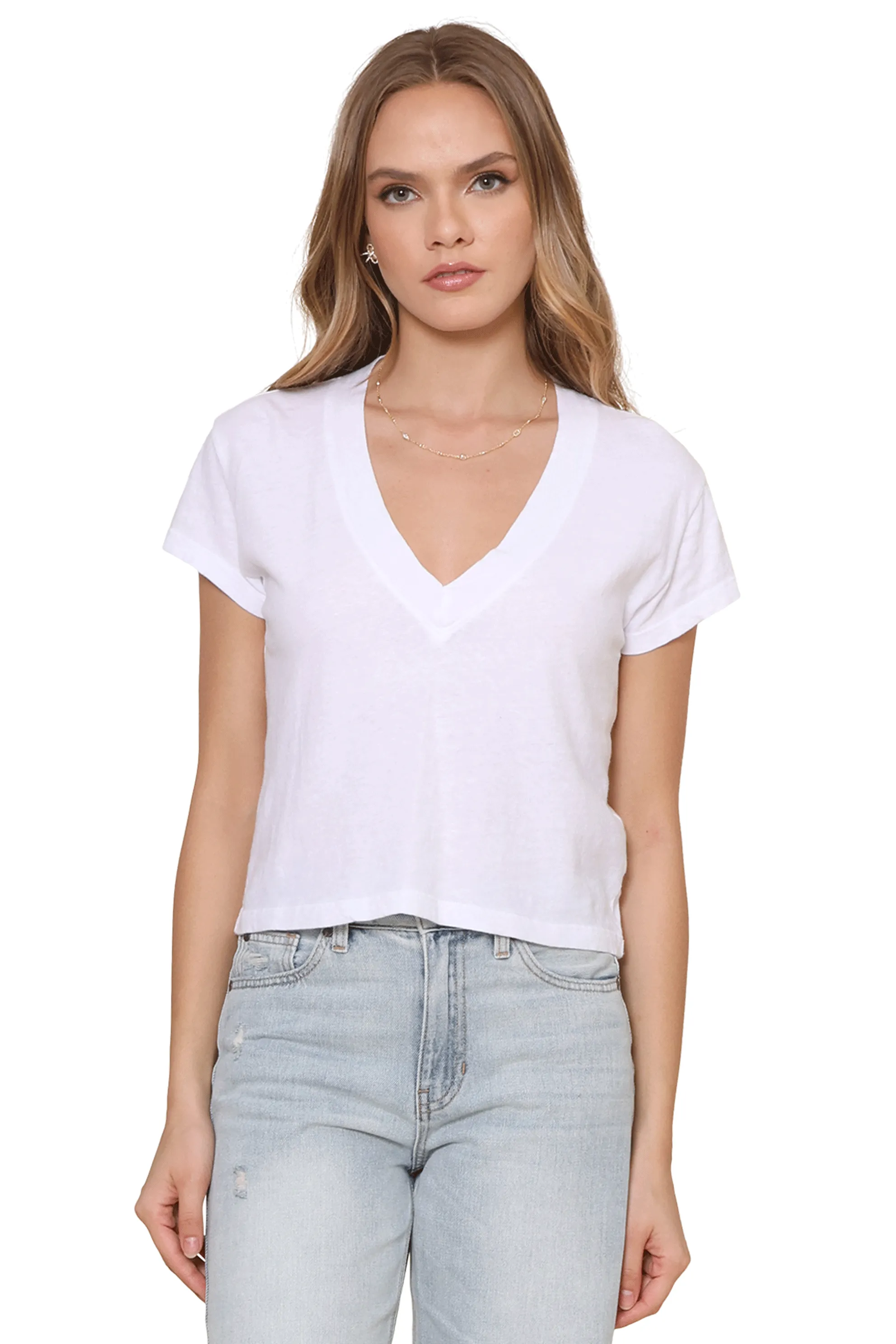 Alanis Recycled V Neck Tee