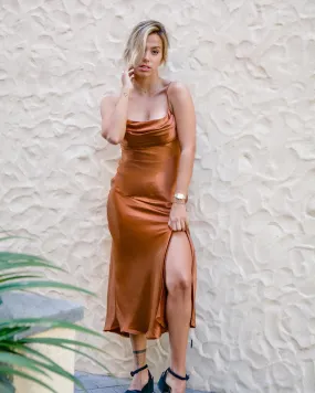 Annie Midi Dress - Copper