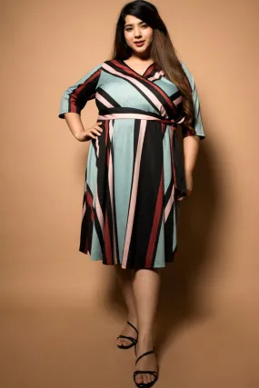 Blue Stripe True Wrap Dress