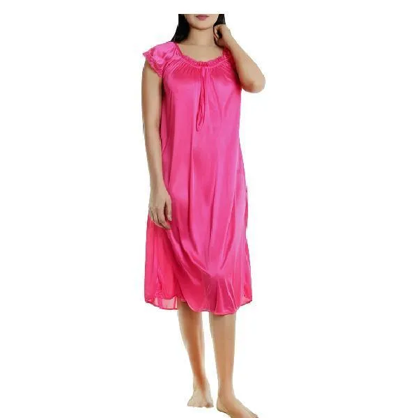 Cap Sleeves Mid-Calf Length Nighty