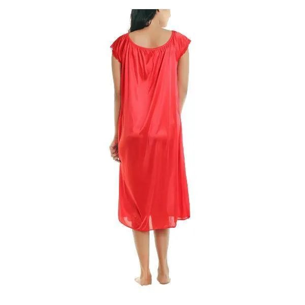 Cap Sleeves Mid-Calf Length Nighty