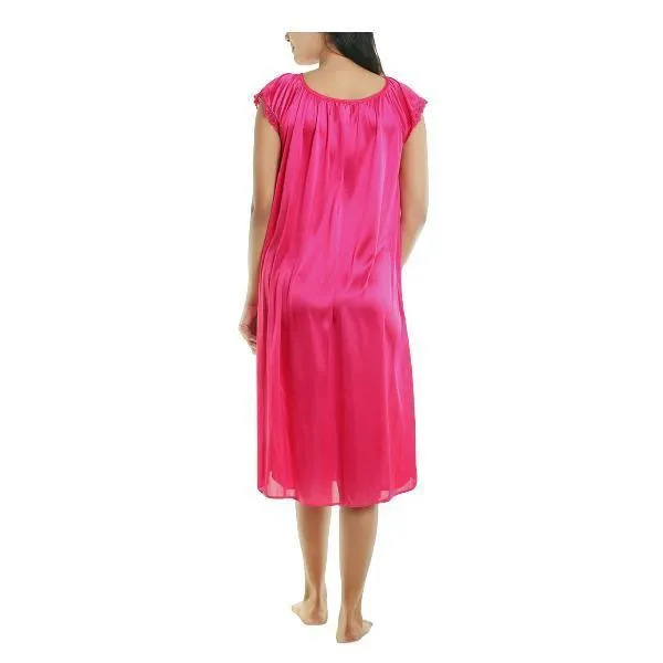 Cap Sleeves Mid-Calf Length Nighty