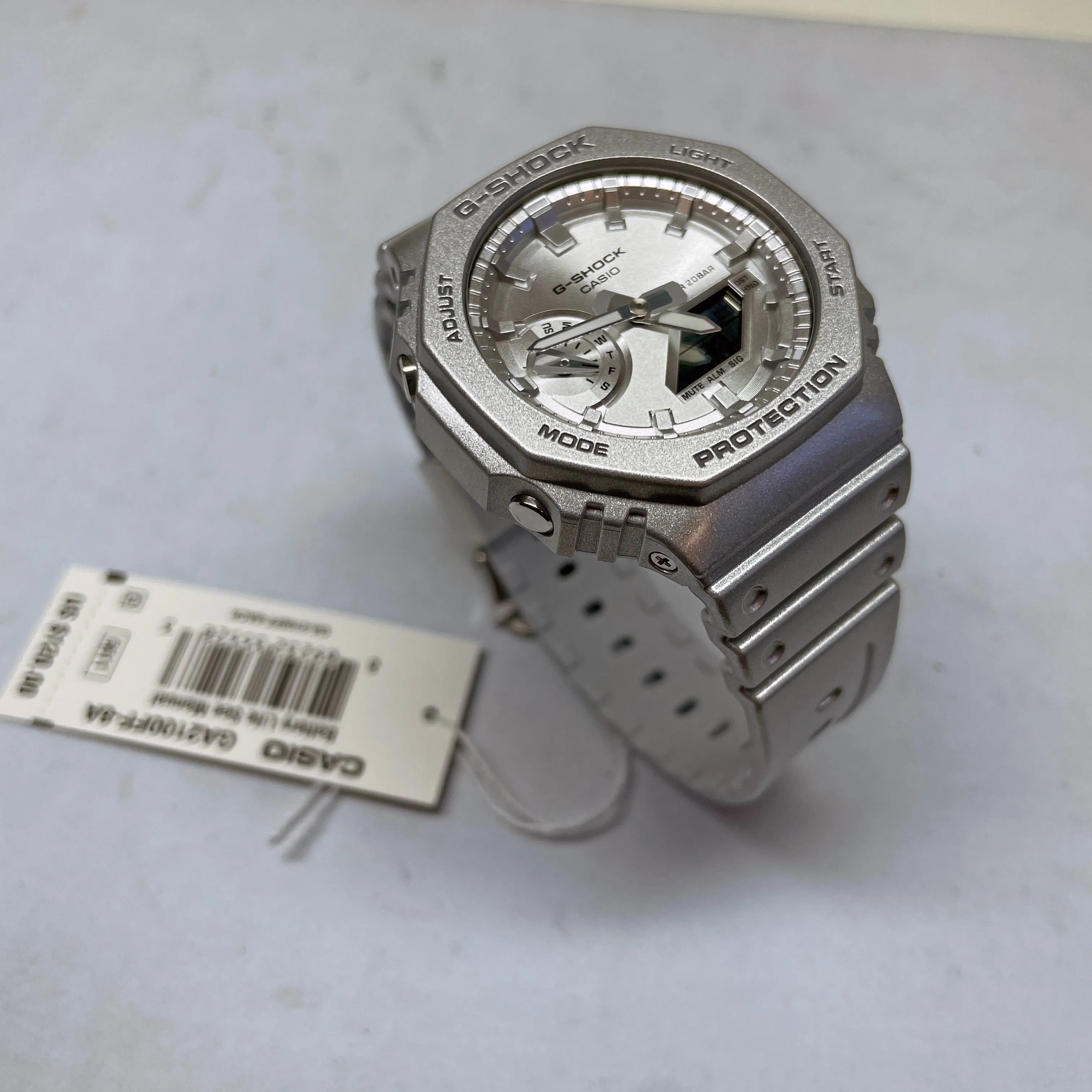 Casio G-Shock Forgotten Future Silver Metallic CasiOak Watch GA2100FF-8A