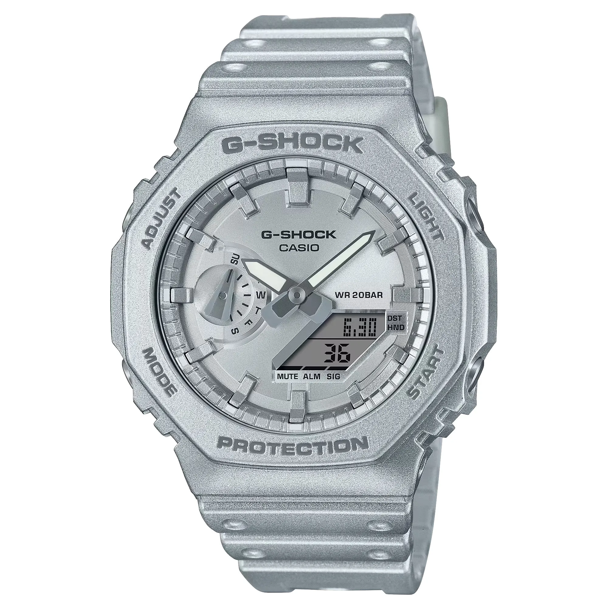 Casio G-Shock Forgotten Future Silver Metallic CasiOak Watch GA2100FF-8A