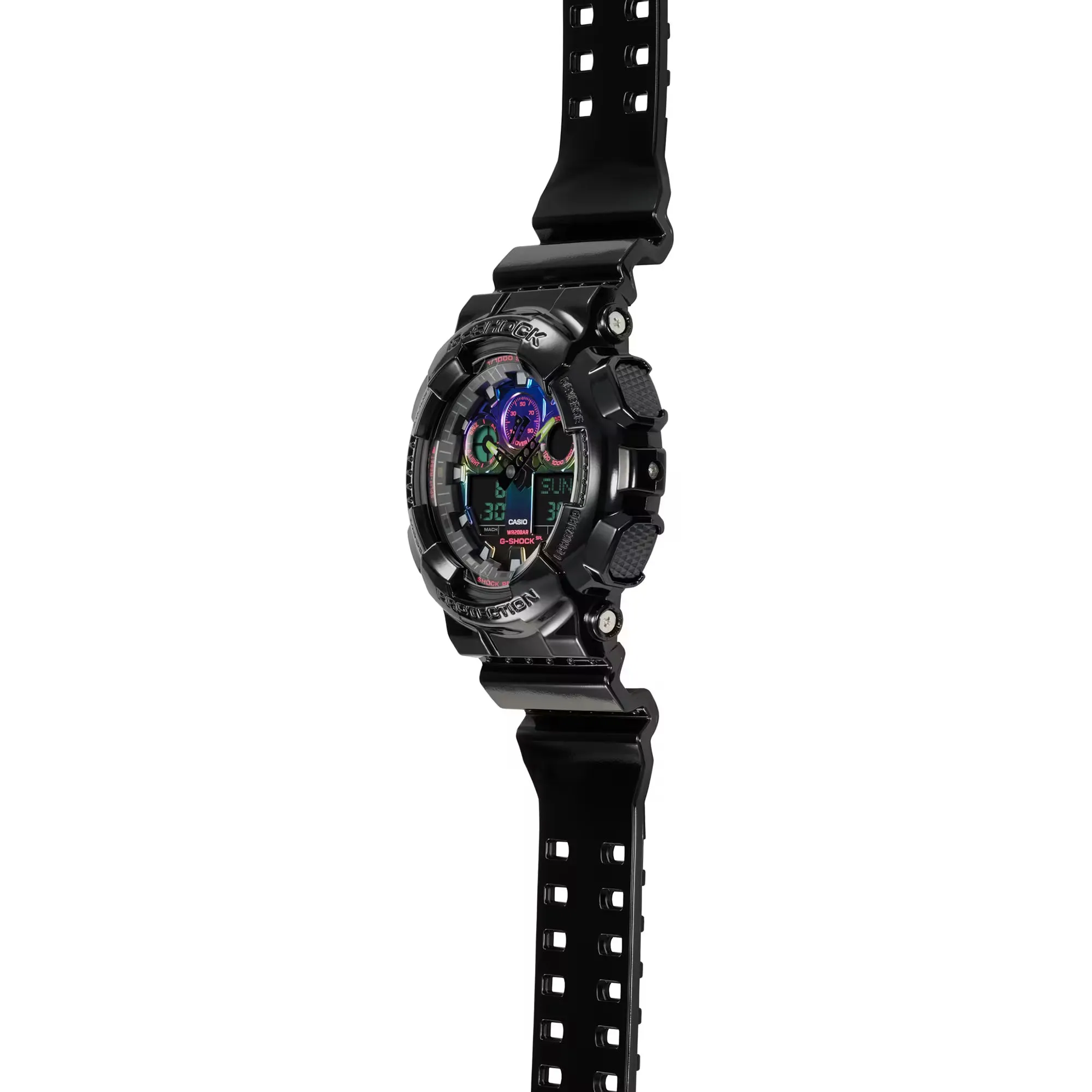 CASIO G-SHOCK GA100RGB-1A Garish Rainbow Gamers RGB Watch