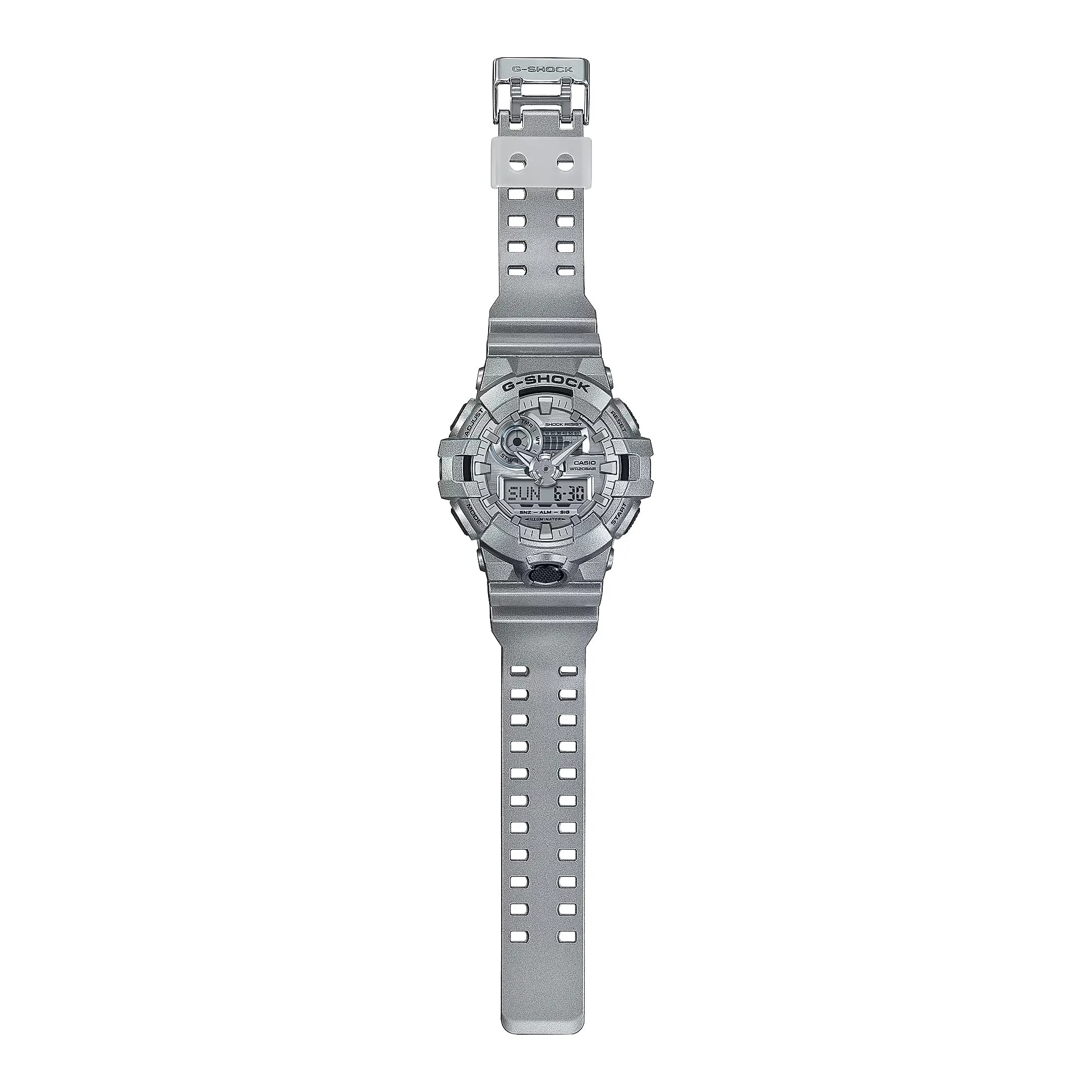 CASIO G-SHOCK GA700FF-8A Forgotten Future Silver Metallic Skeleton Watch