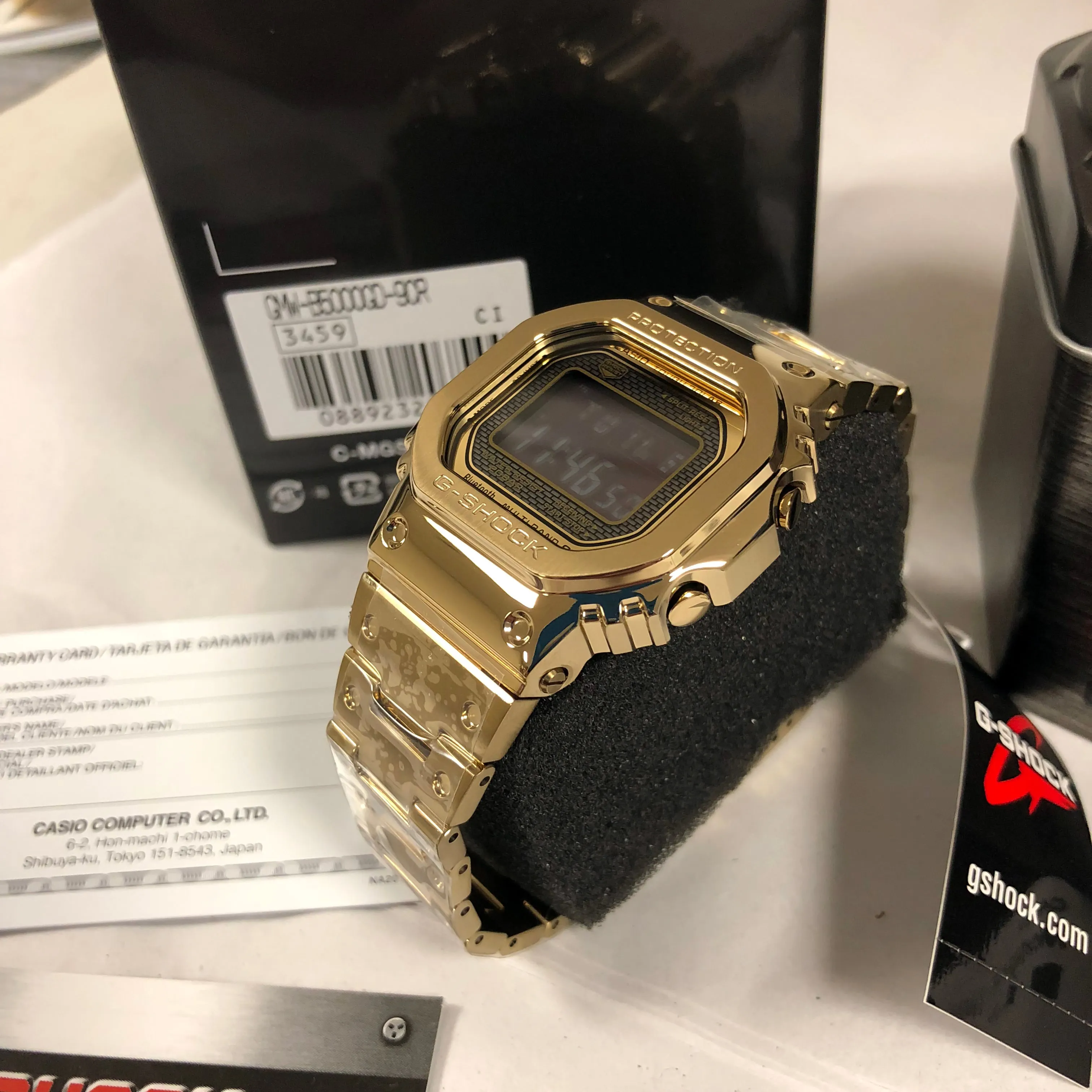 CASIO G-SHOCK GMW-B5000GD-9 Bluetooth Model Full Metal Gold Solar Square Watch Steel