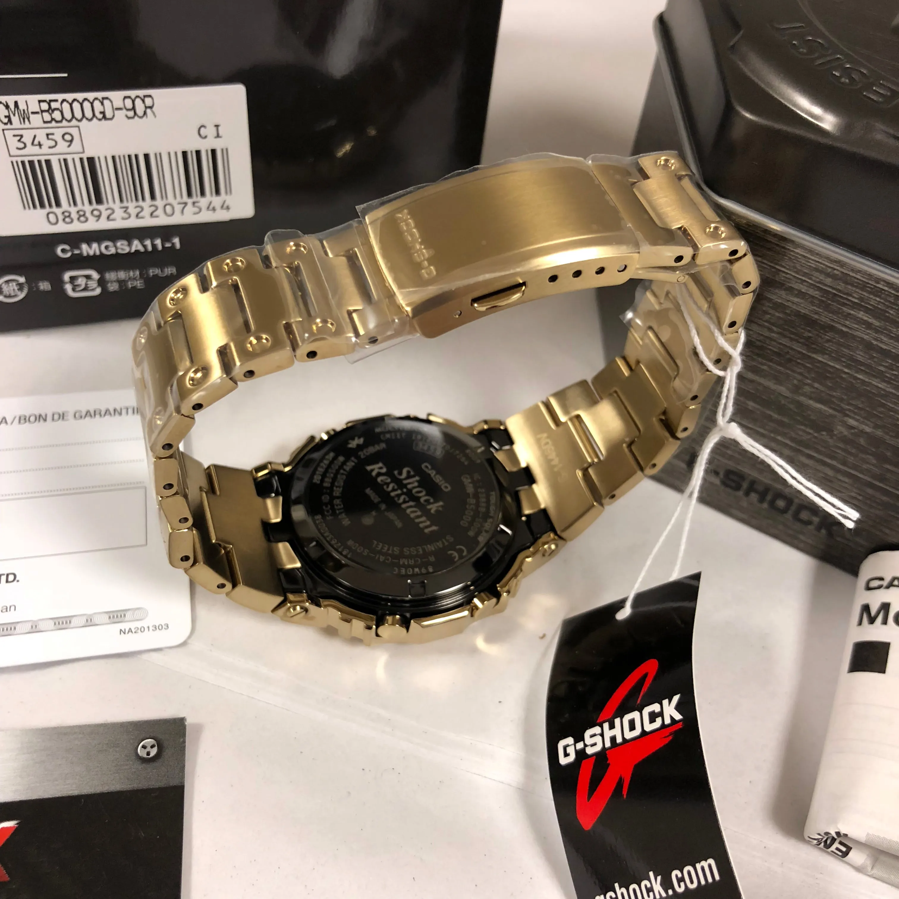 CASIO G-SHOCK GMW-B5000GD-9 Bluetooth Model Full Metal Gold Solar Square Watch Steel