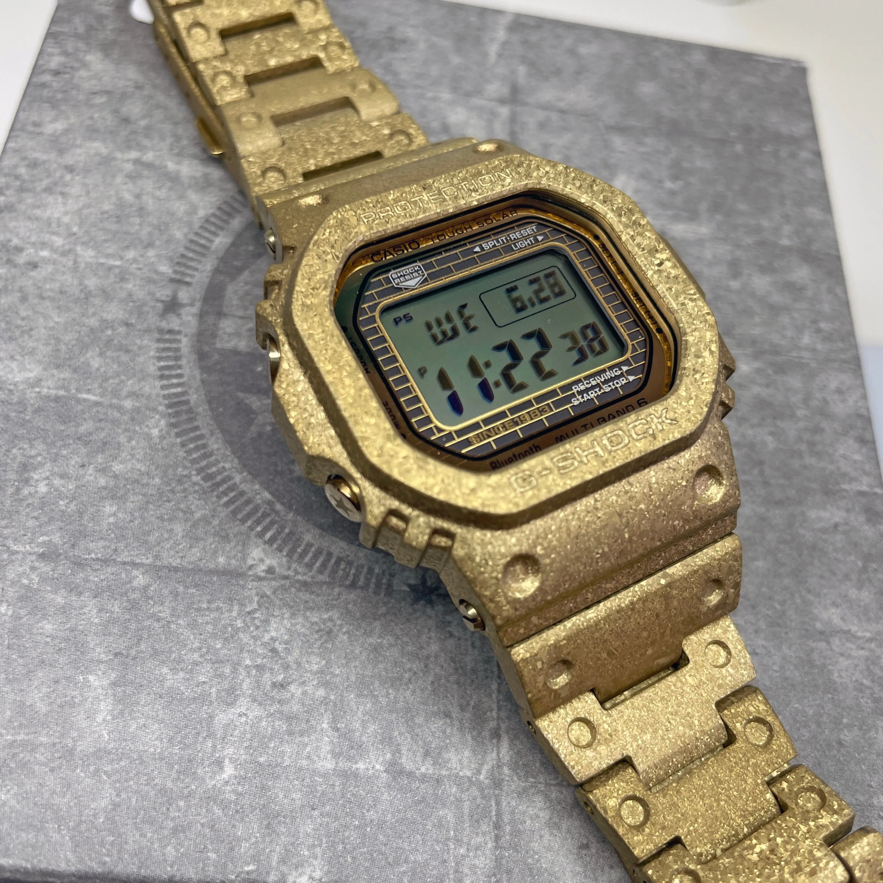 CASIO G-SHOCK GMWB5000PG-9 Gold 40th Anniversary Recrystallized Steel Bluetooth Full Metal Solar Watch