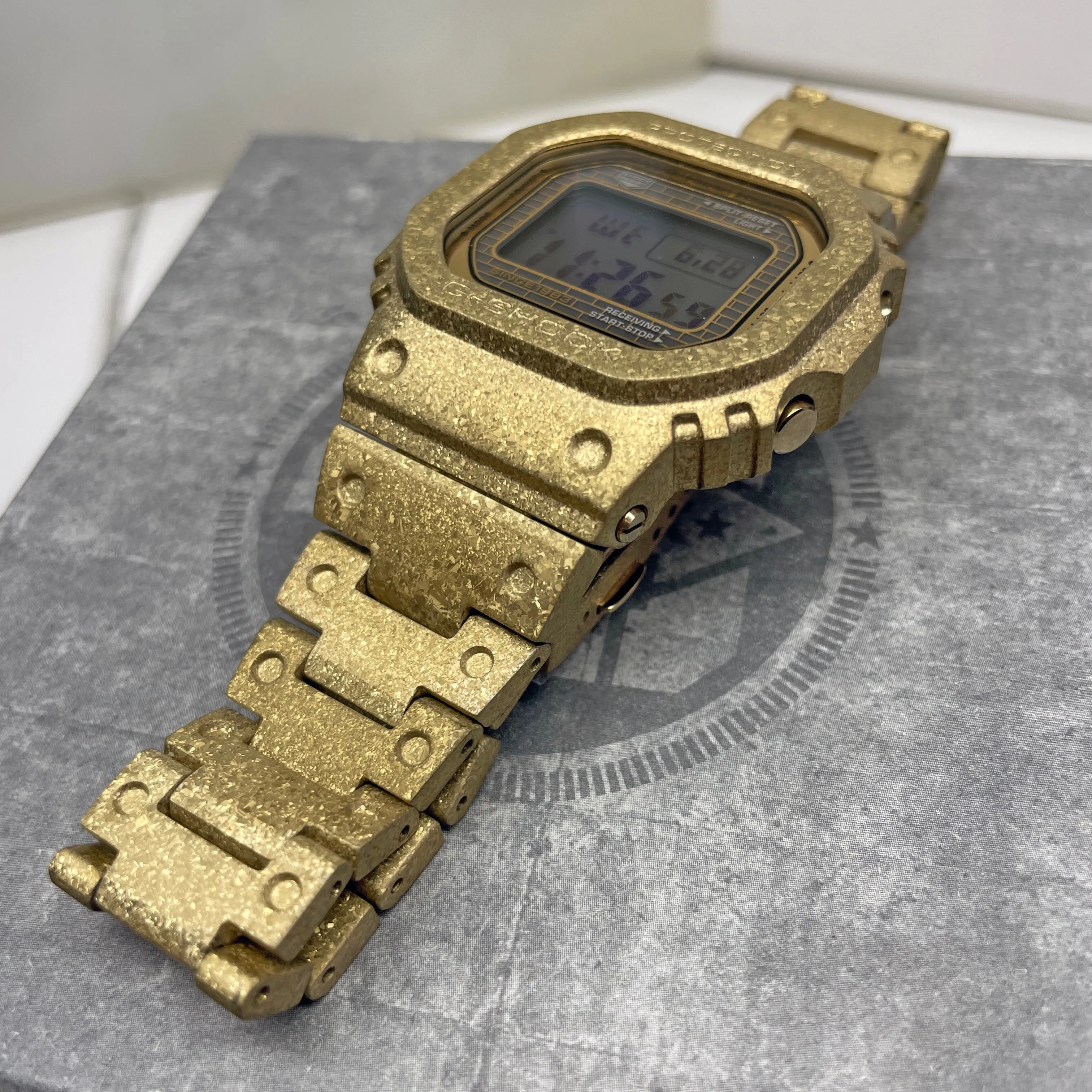 CASIO G-SHOCK GMWB5000PG-9 Gold 40th Anniversary Recrystallized Steel Bluetooth Full Metal Solar Watch