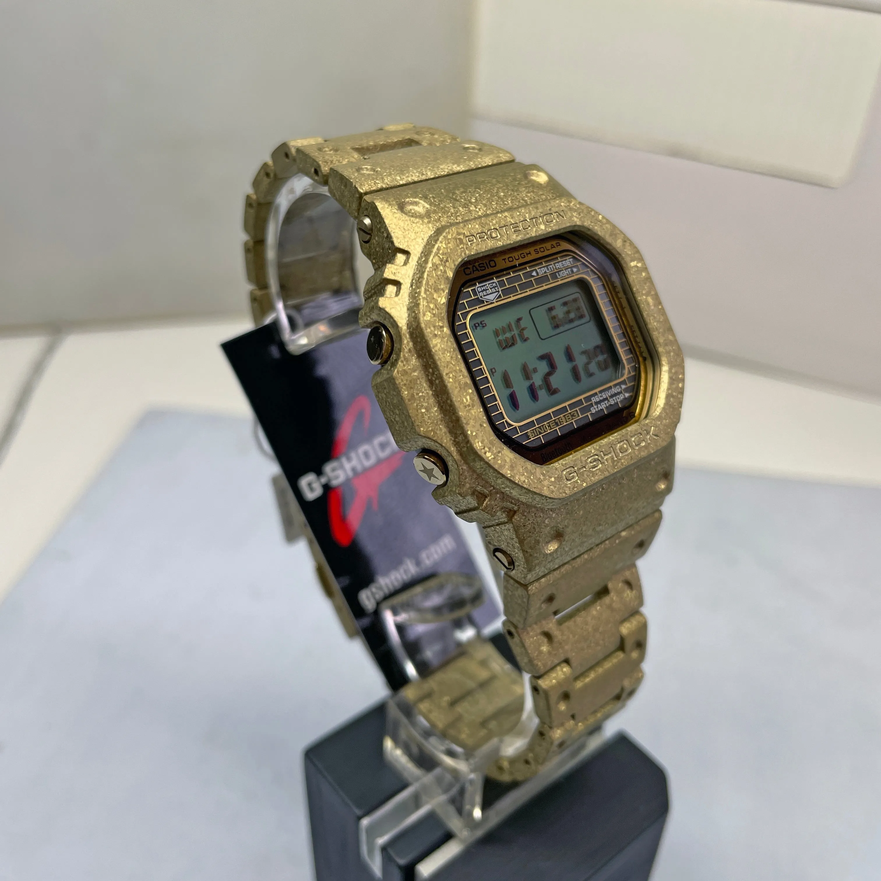 CASIO G-SHOCK GMWB5000PG-9 Gold 40th Anniversary Recrystallized Steel Bluetooth Full Metal Solar Watch