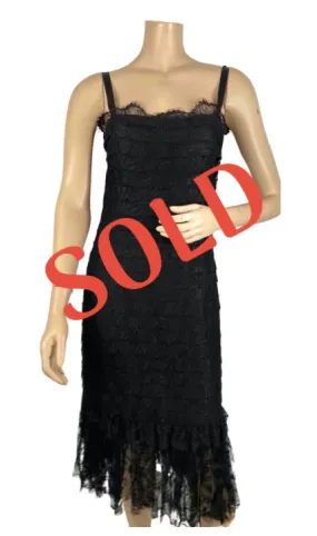 Chanel 06C 2006 Cruise Resort Black Lace Dress FR 38