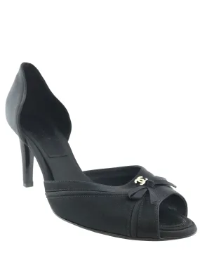 Chanel Satin CC d'Orsay Pumps Size 8