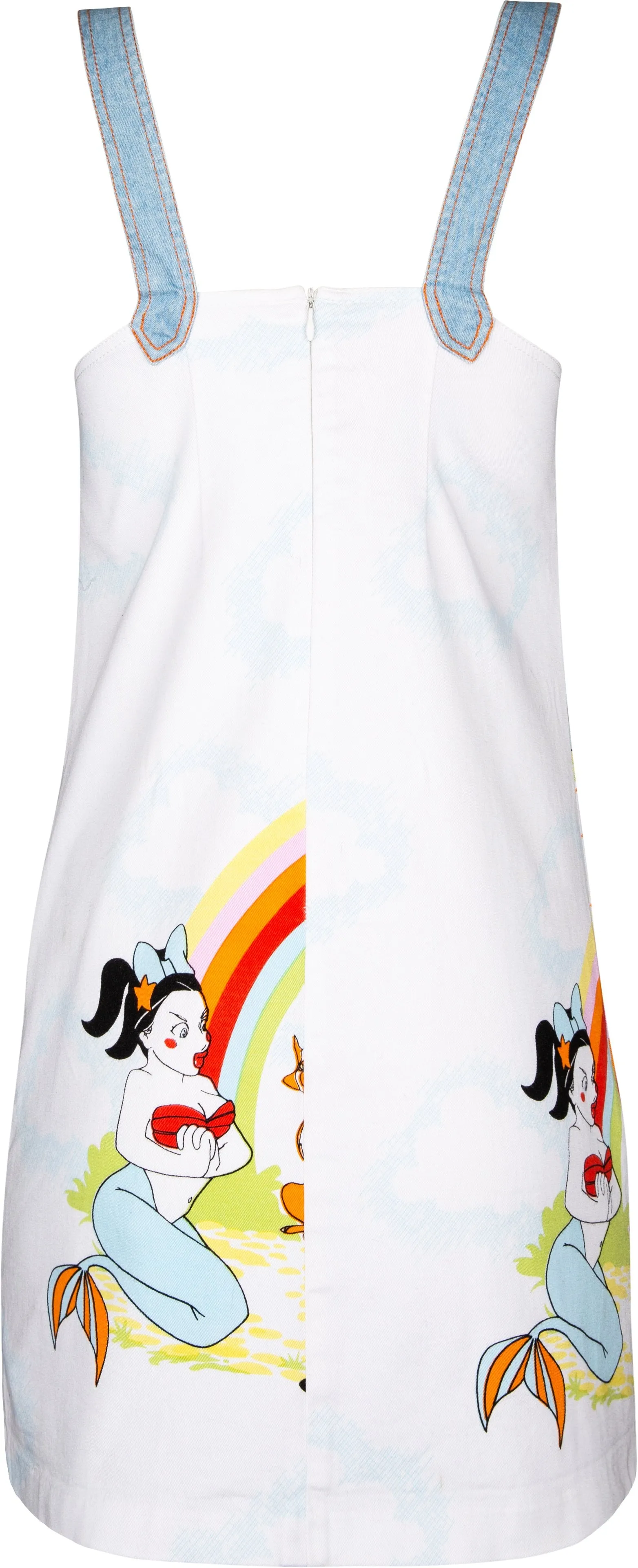 Christian Dior Cartoon Print Overalls Dress