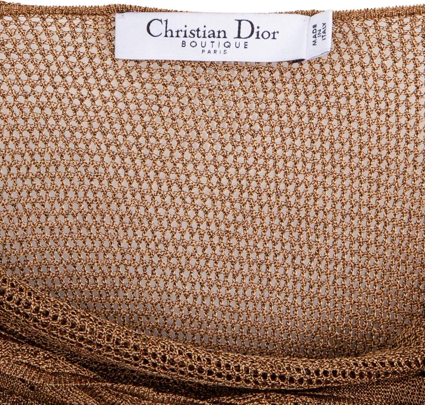 Christian Dior Fall 1999 Sheer Crochet Knit Mini Dress