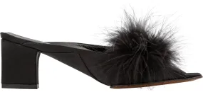 Christian Dior Marabou Satin Mules