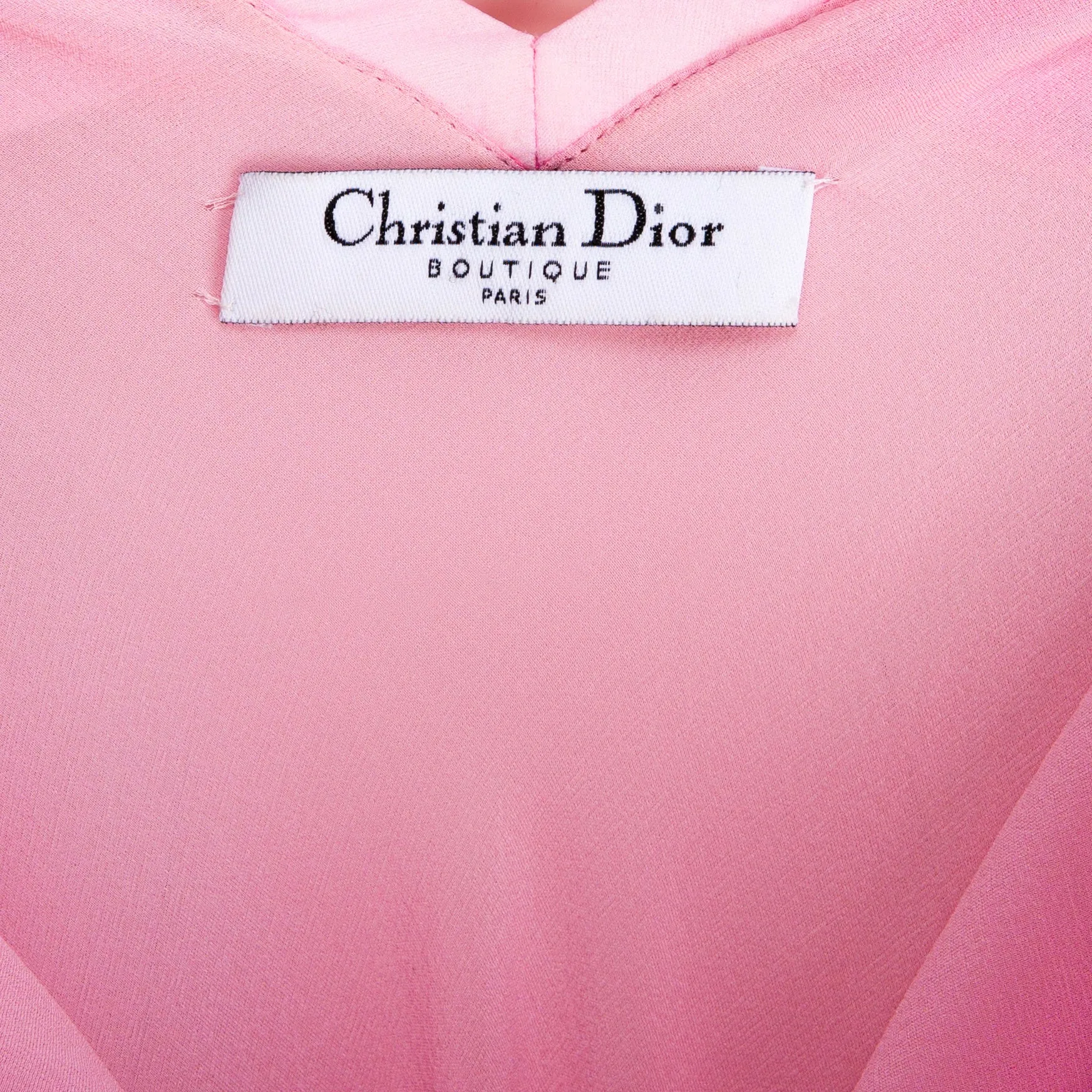 Christian Dior Ruffle Gown - Silk Chiffon, Lace-Up Detail, Spring 2004 Collection