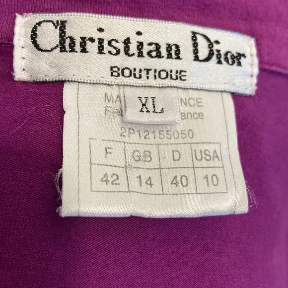 ChristianDiorPurple Zip with Charms Dress