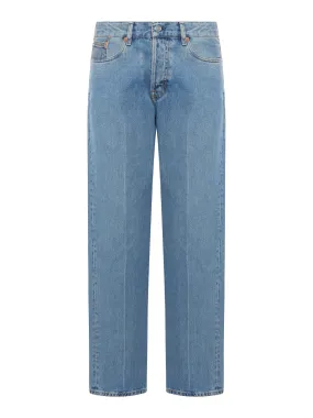 DENIM TROUSER WITH GUCCI LABEL