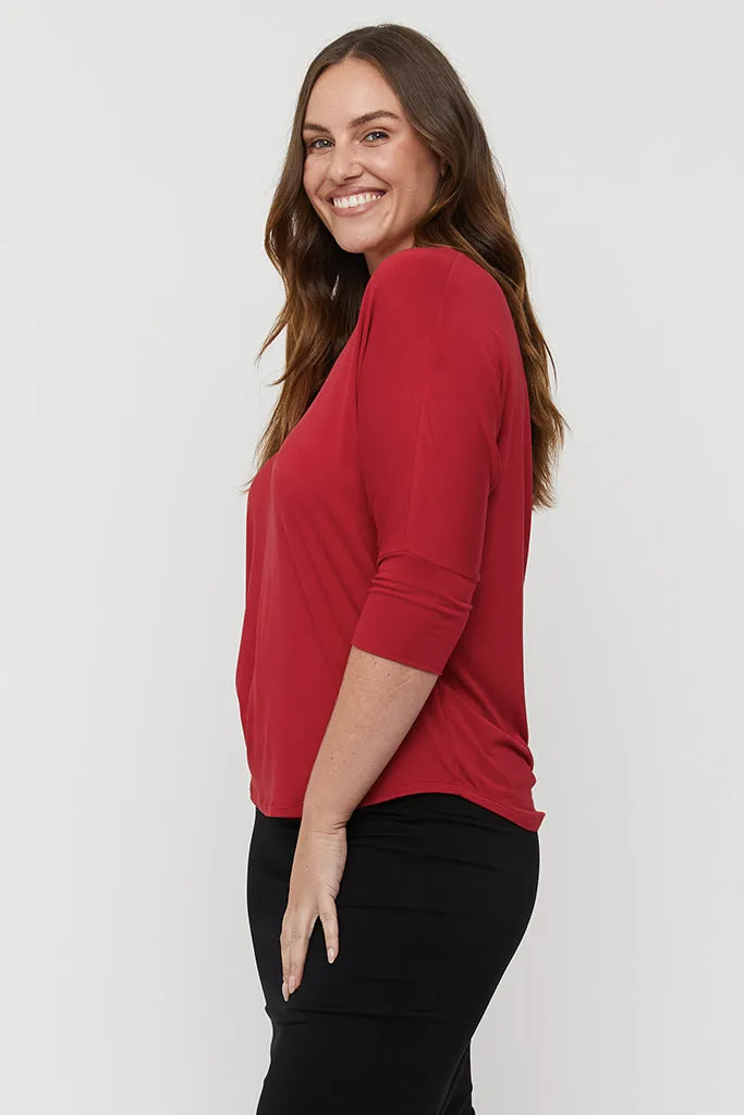 Dolman Sleeve Top - True Red