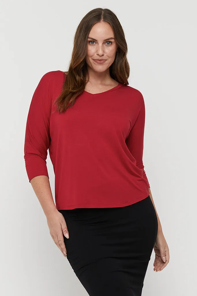 Dolman Sleeve Top - True Red