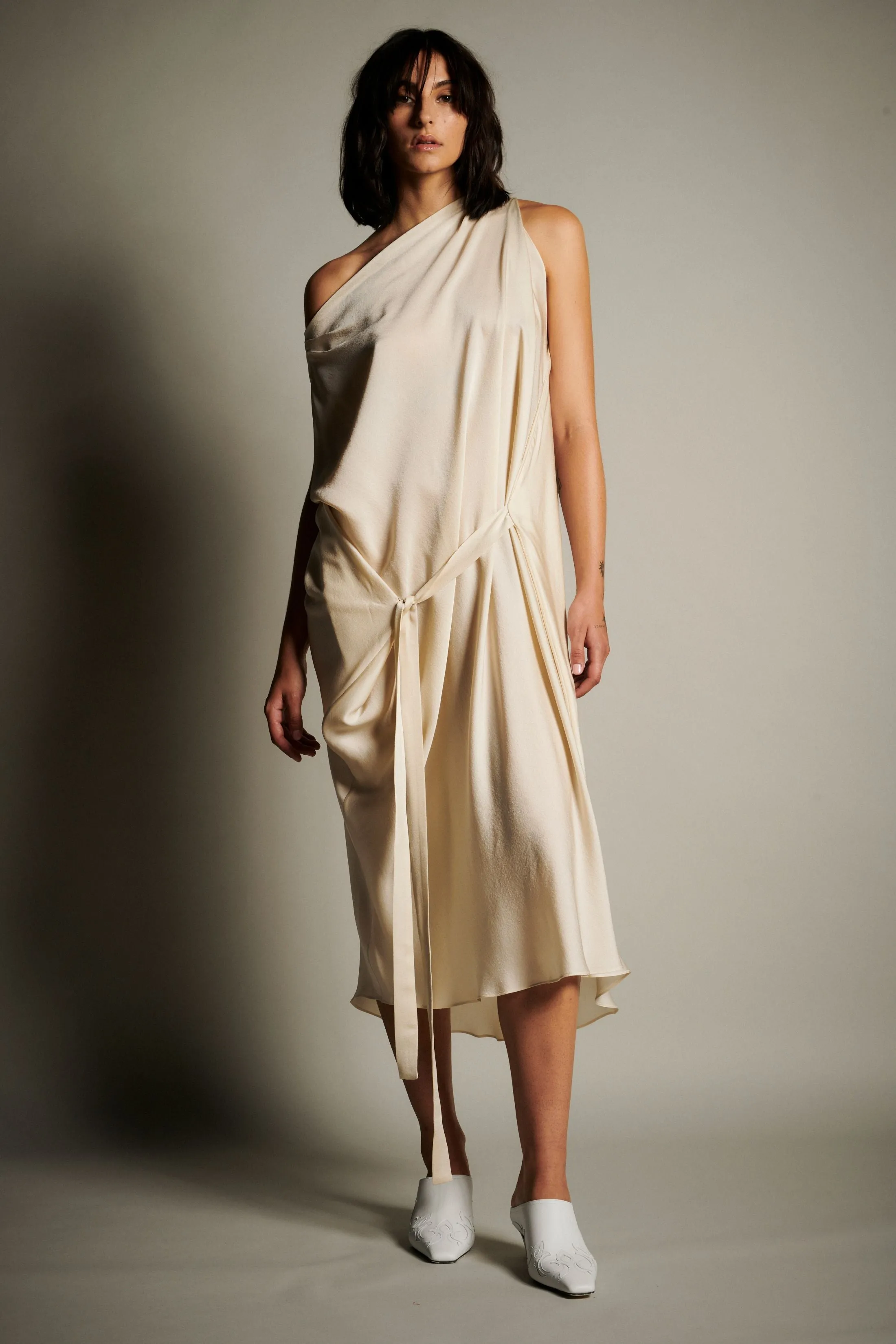 Double Wing Dress - Limestone