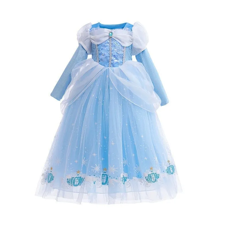 Elsa Inspired Dress Princess Costume for Girls