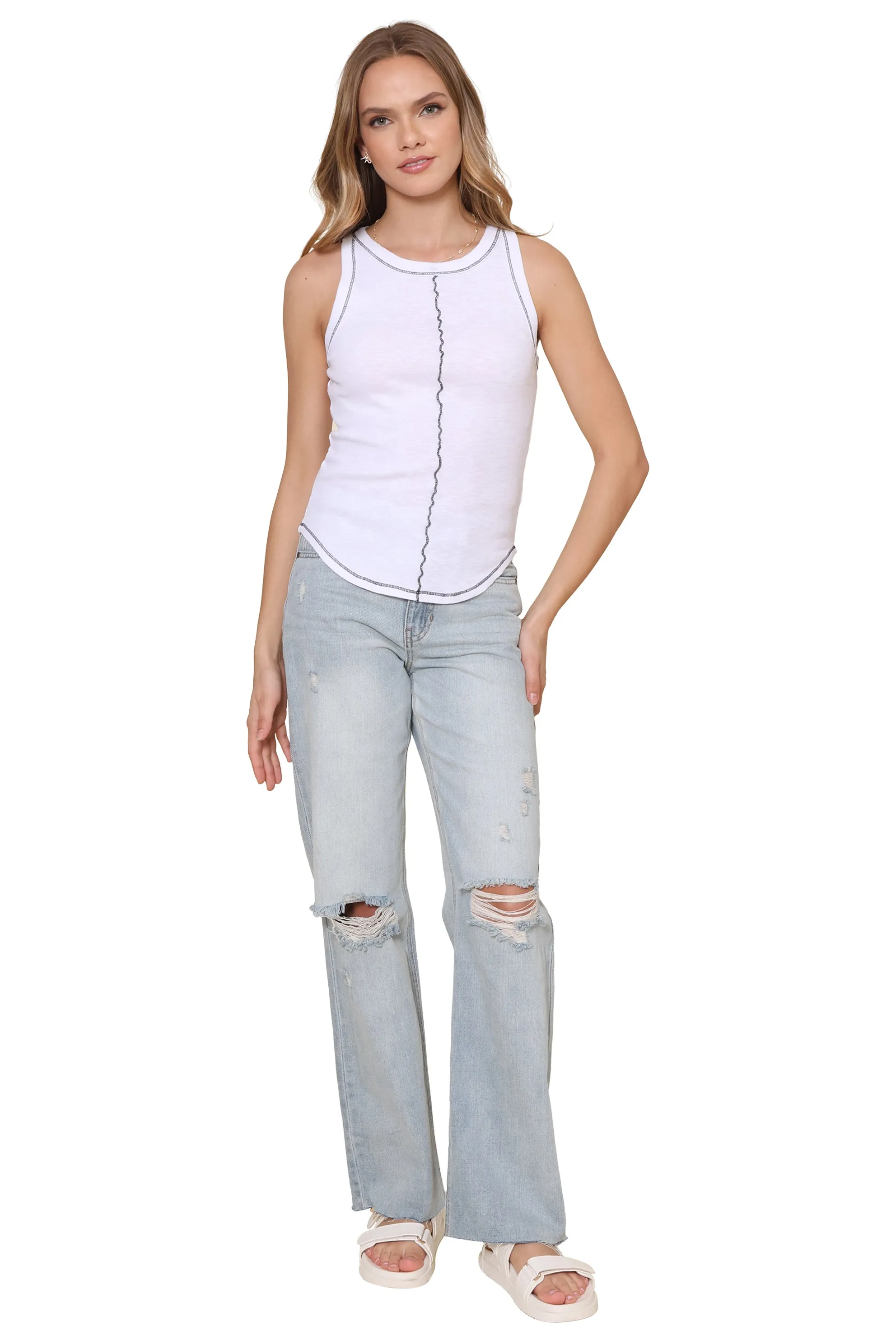 Feeling Good Seamed Rib Tank