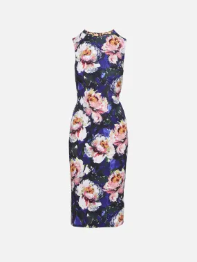 Vibrant Floral Sleeveless Summer Dress