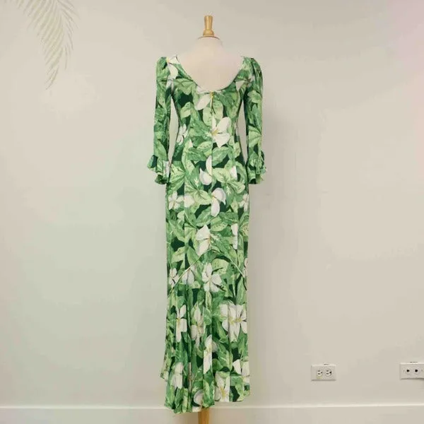 Green Tiare Rayon Long Dress 2701