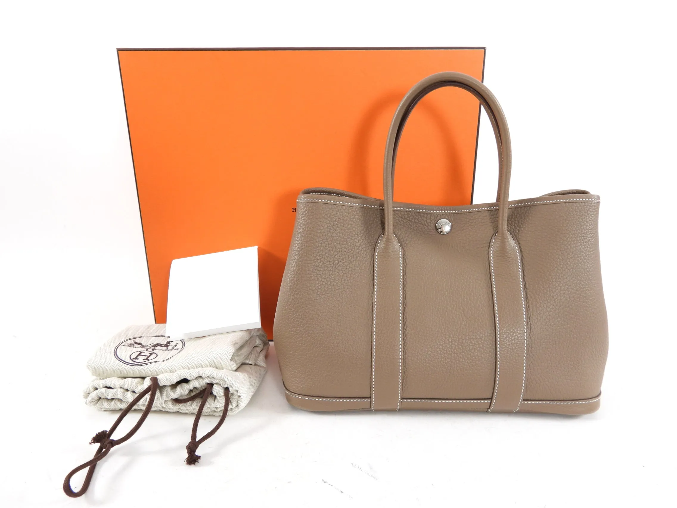 Hermes Garden Party Small TPM 30 in Etoupe Negonda