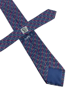 HERMES Printed Classic Men's Silk Neck Tie