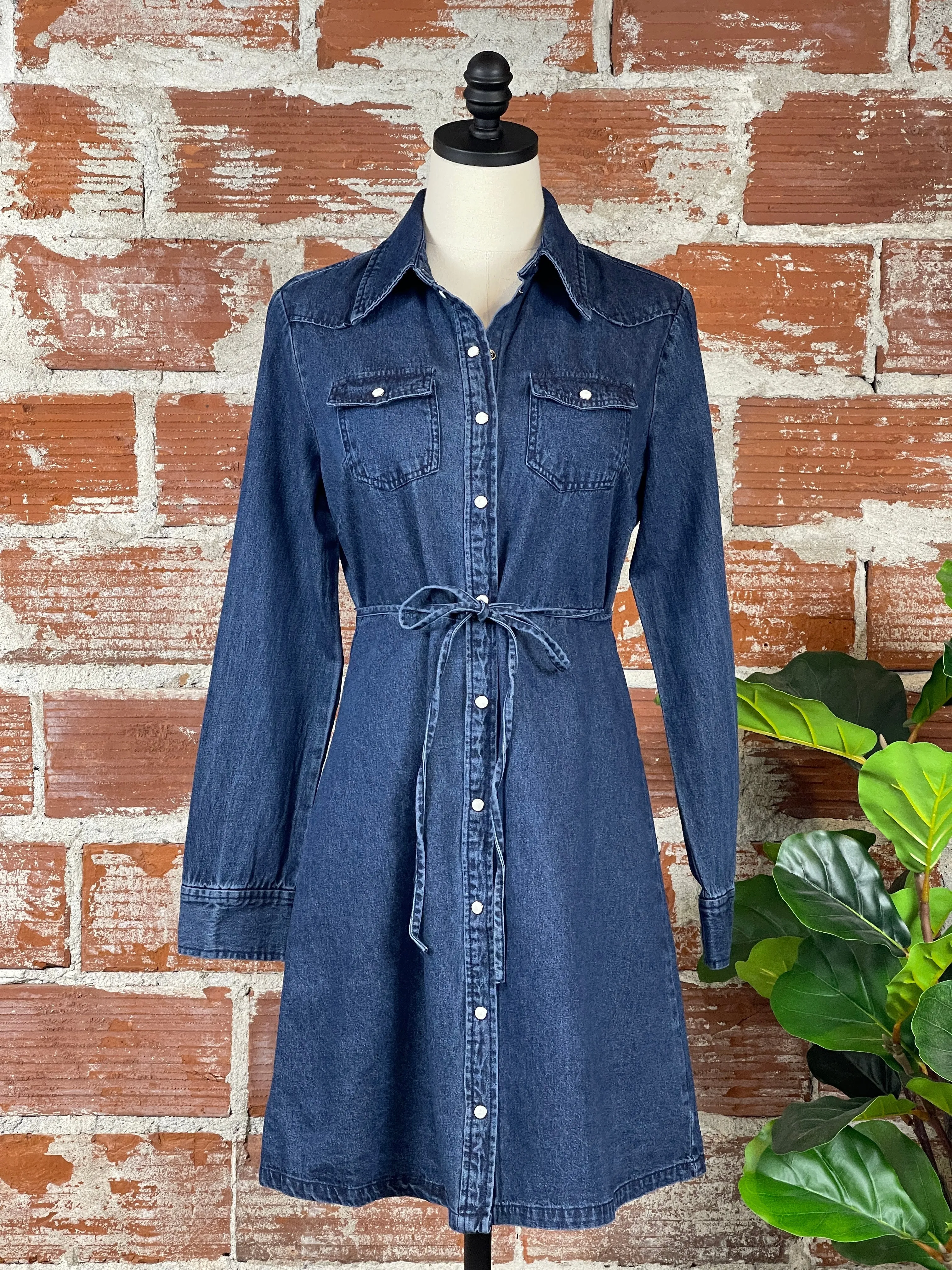 Jak and Rae Vera Denim Dress in Deep Indigo