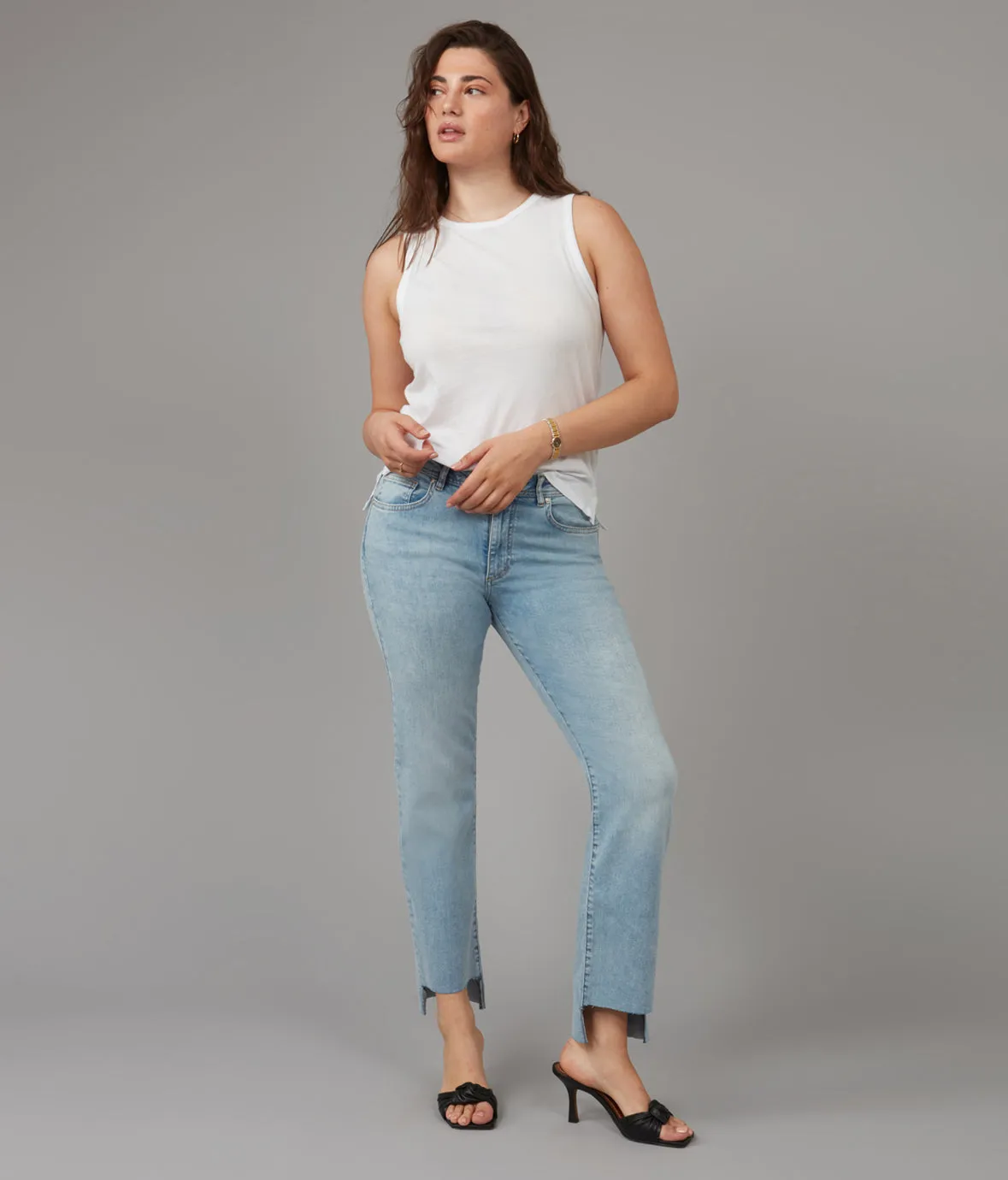 JASPER-TD Mid Rise Straight Jeans