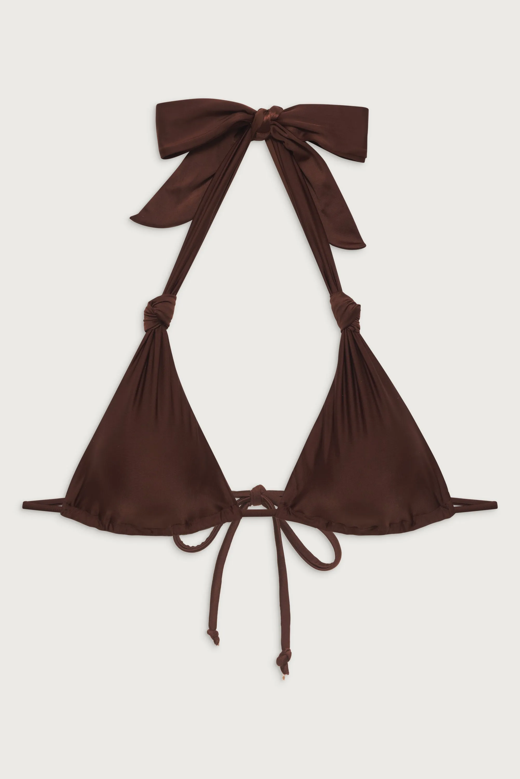 Kealy Triangle Halter Bikini Top - Cinnamon