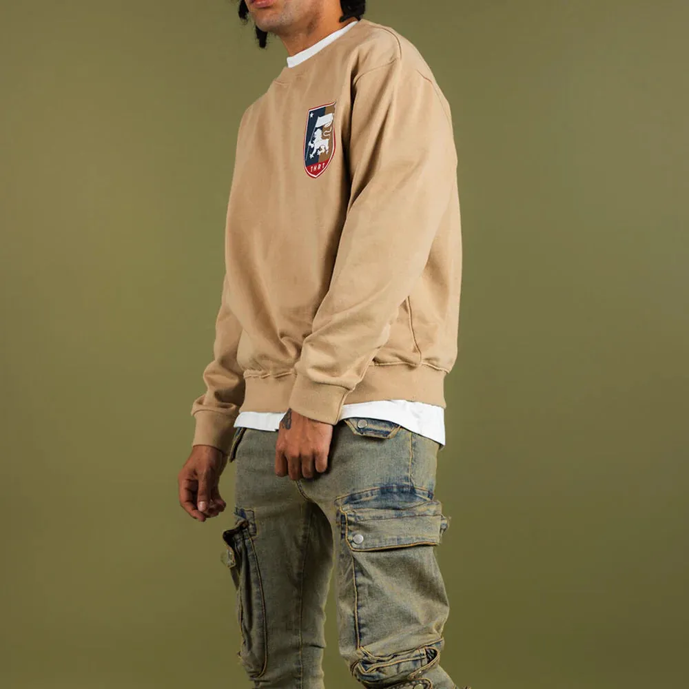 Lion Shield Crew Neck Brown