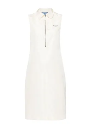 LOGO-APPLIQUÉ FAILLE DRESS