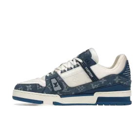 Louis Vuitton LV Trainer Monogram Denim White Blue