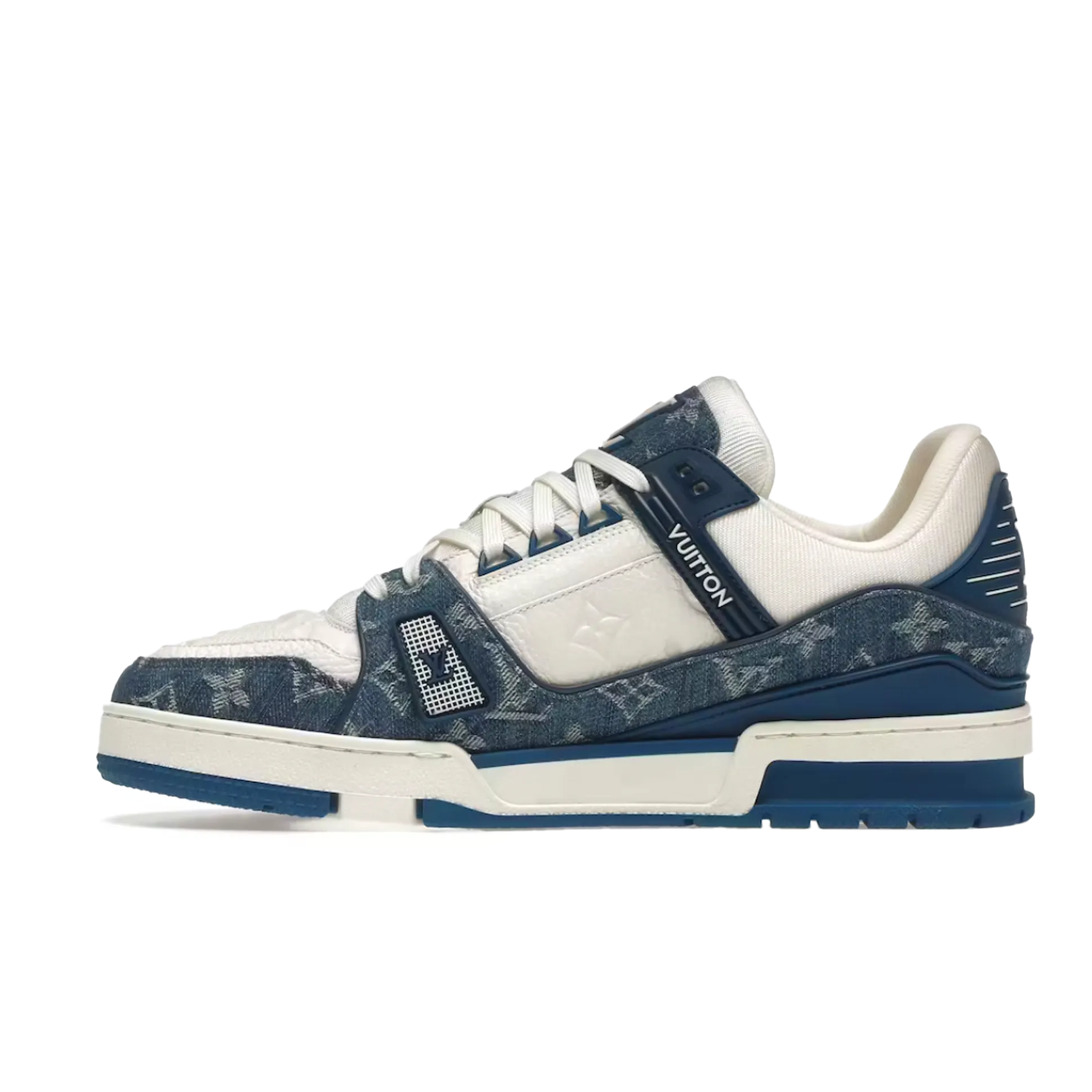 Louis Vuitton LV Trainer Monogram Denim White Blue