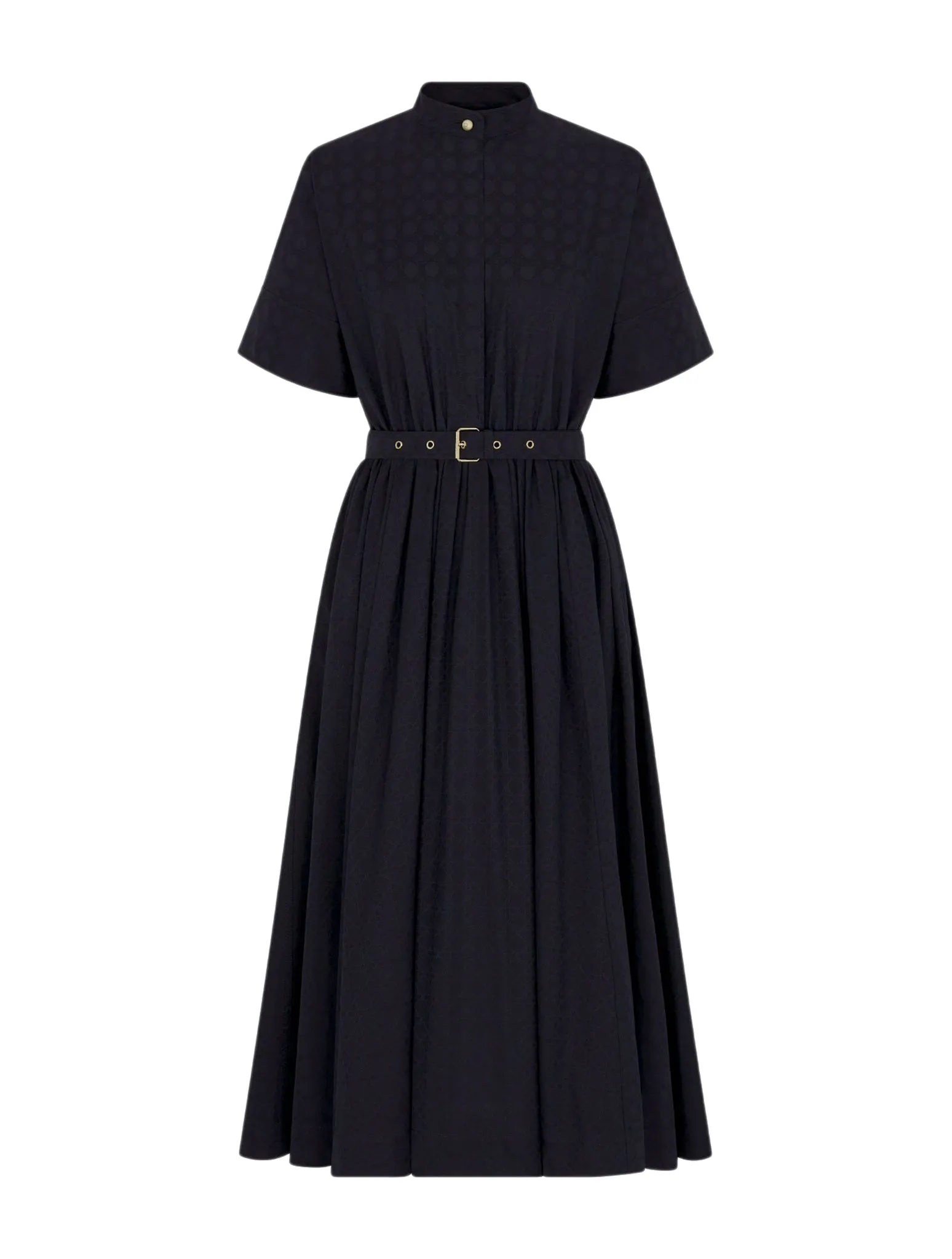 MACROCANNAGE MIDI DRESS WITH BELT