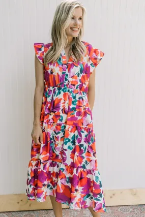 Magenta Floral Dress