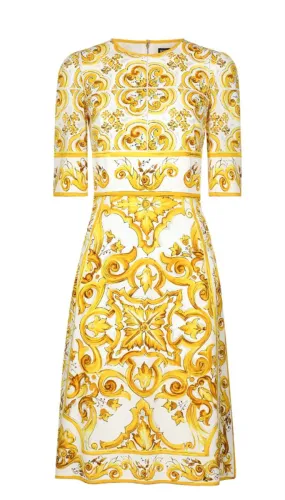 MAJOLICA SILK CREPE DRESS