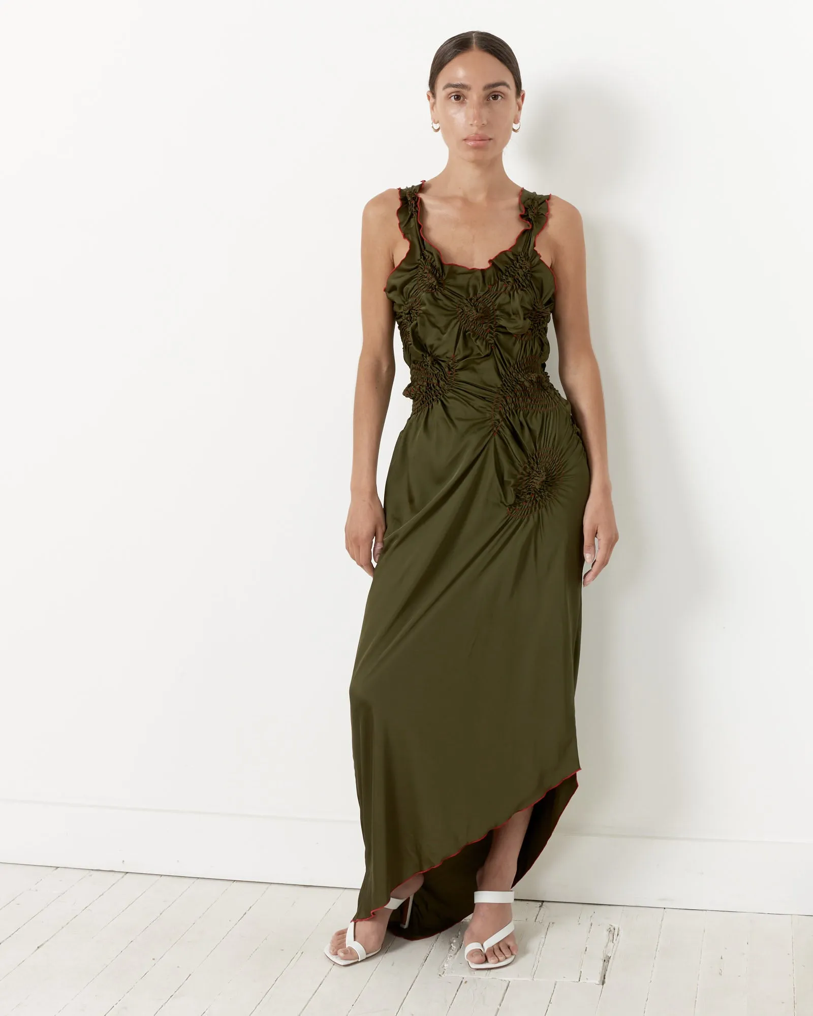 Markiza Paisley Dress in Khaki