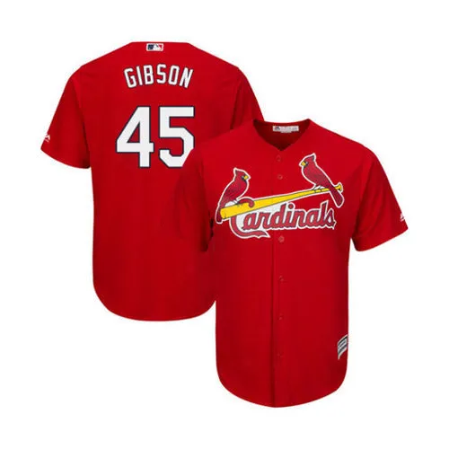 Men's St. Louis Cardinals Bob Gibson Replica Alternate Jersey - Red