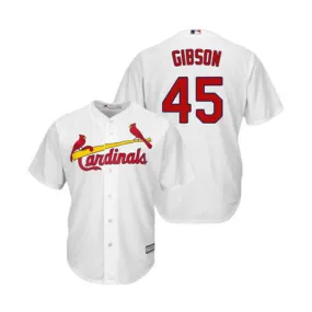 Men's St. Louis Cardinals Bob Gibson Replica Home Jersey - White