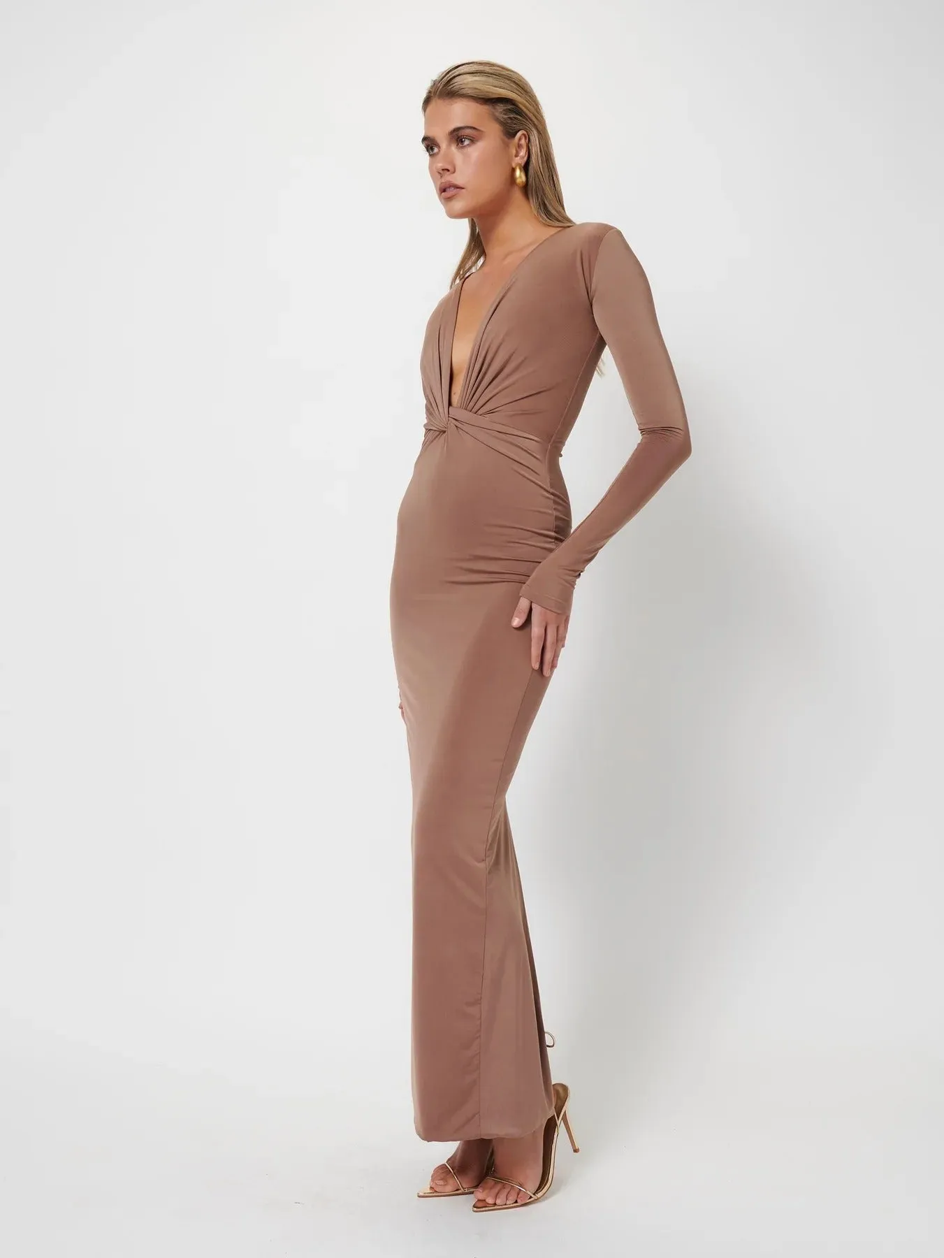 Mira Maxi Dress - Coffee