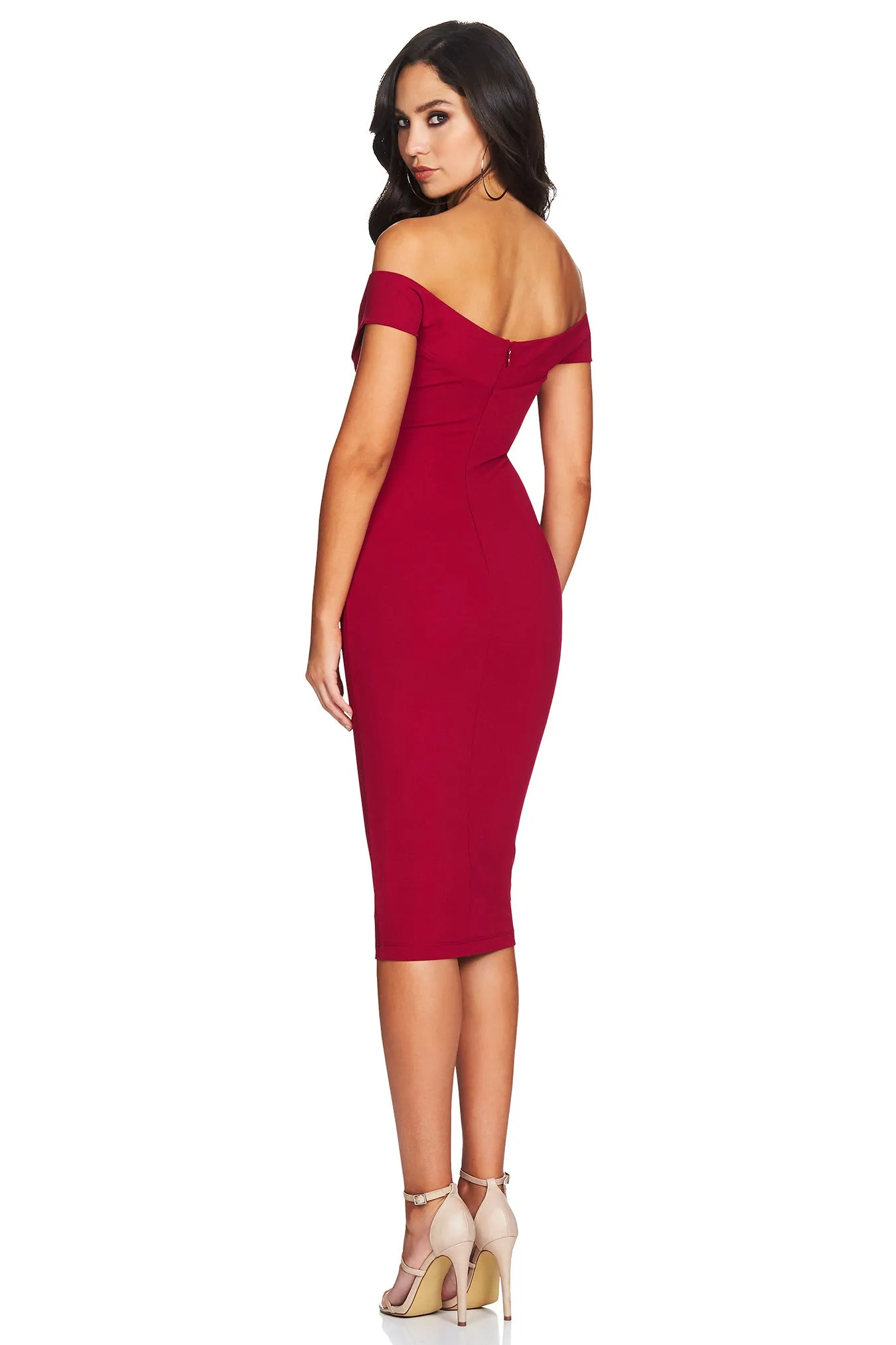 Nookie Dolly Midi Dress - Ruby