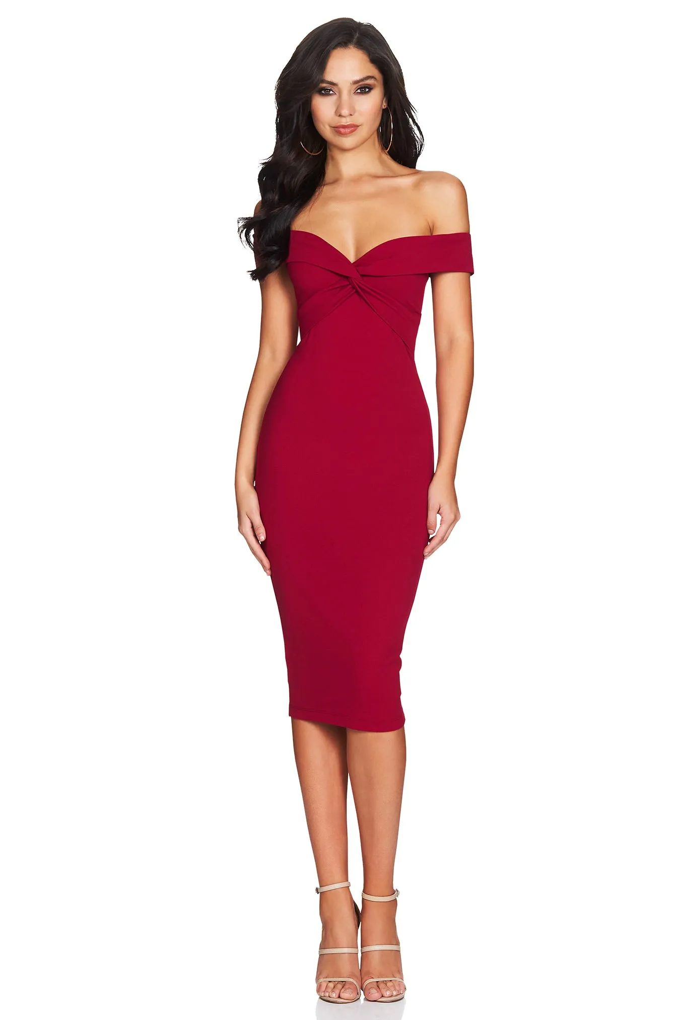 Nookie Dolly Midi Dress - Ruby